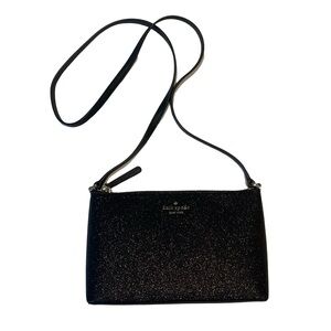 NWOT Kate Spade Black Glitter Purse